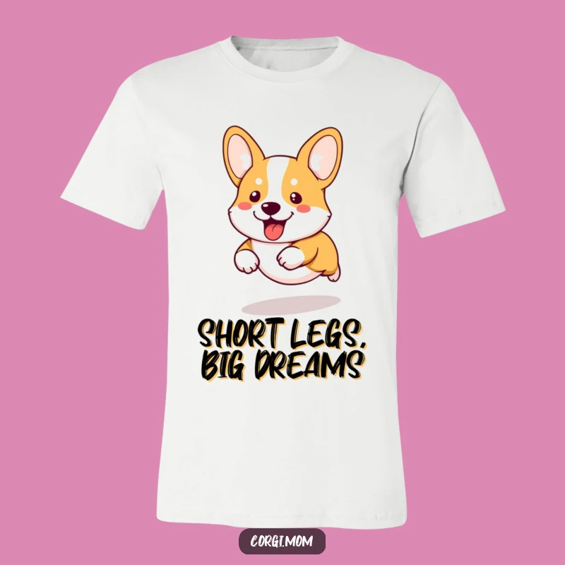 Funny Kawaii Corgi Tee: Energetic Short-Legged Pup Shirt Gift