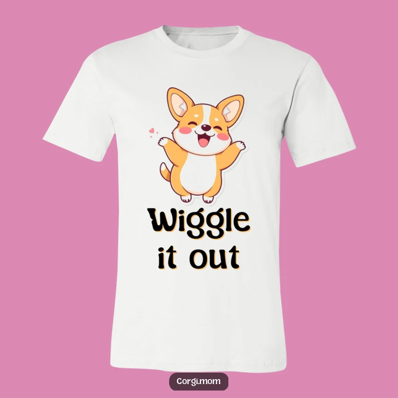 Funny Kawaii Corgi Wiggle Dance T-Shirt - Happy Dog Lover Tee Gift