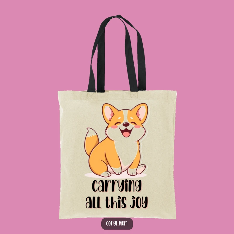 Funny Kawaii Corgi Wiggle Tote Bag: Carry Your Joy