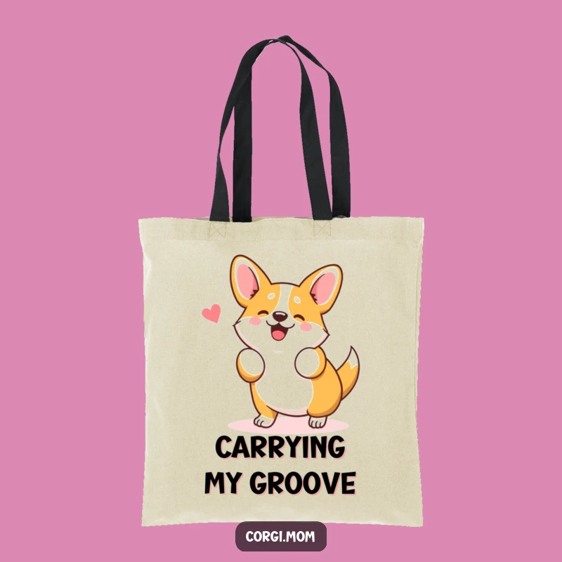 Funny Kawaii Corgi Dance Tote Bag: Wiggle Carry-All Gift