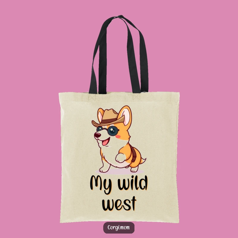 Funny Kawaii Corgi Cowboy Tote Bag - Proud Dog Carryall Gift