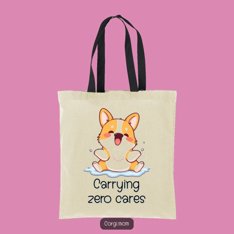 Funny Kawaii Corgi Sploot Tote Bag - Cute & Practical Dog Lover Gift