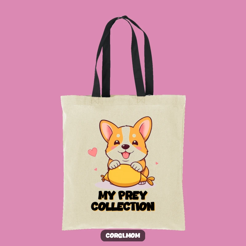 Funny Kawaii Corgi Pounce Tote: Playful Pup Carry-All Gift